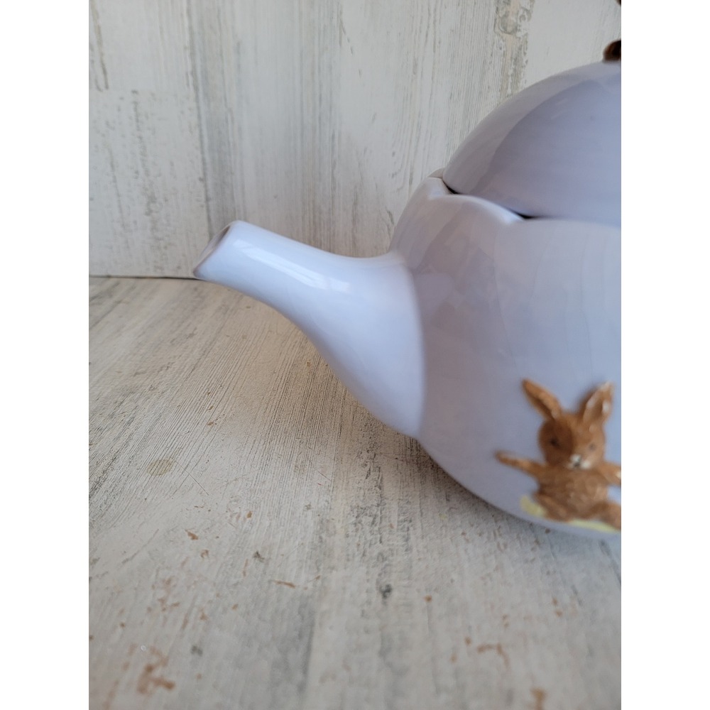 Global design Kate Williams easter teapot rabbit bunny purple vintage - Picture 2 of 16